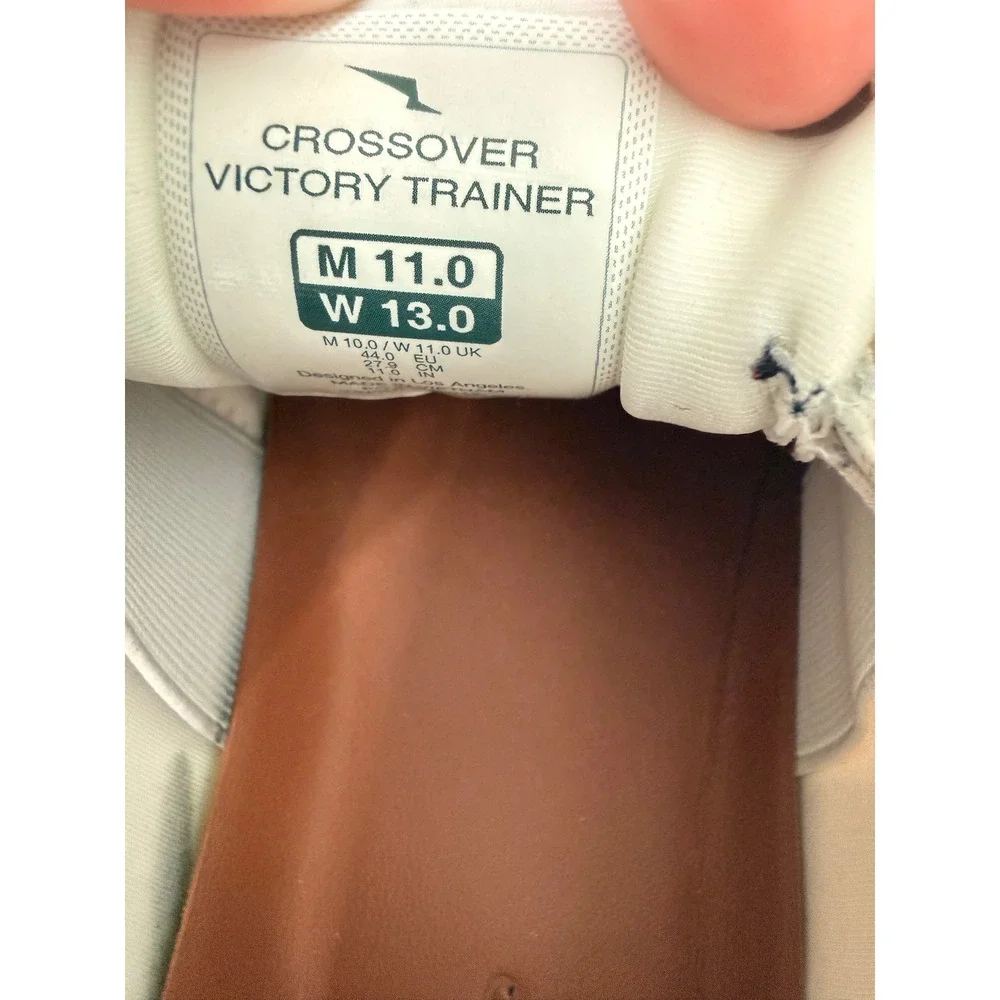 Wolf & Shepherd Crossover Victory Trainer White Tan Leather Mesh Sneakers 11